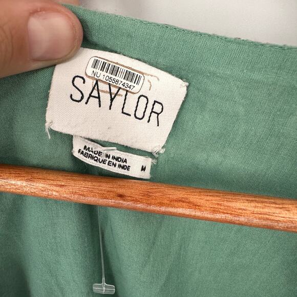 SAYLOR Ruffle Shouler Darya Maxi Dress // S - Picture 6 of 12